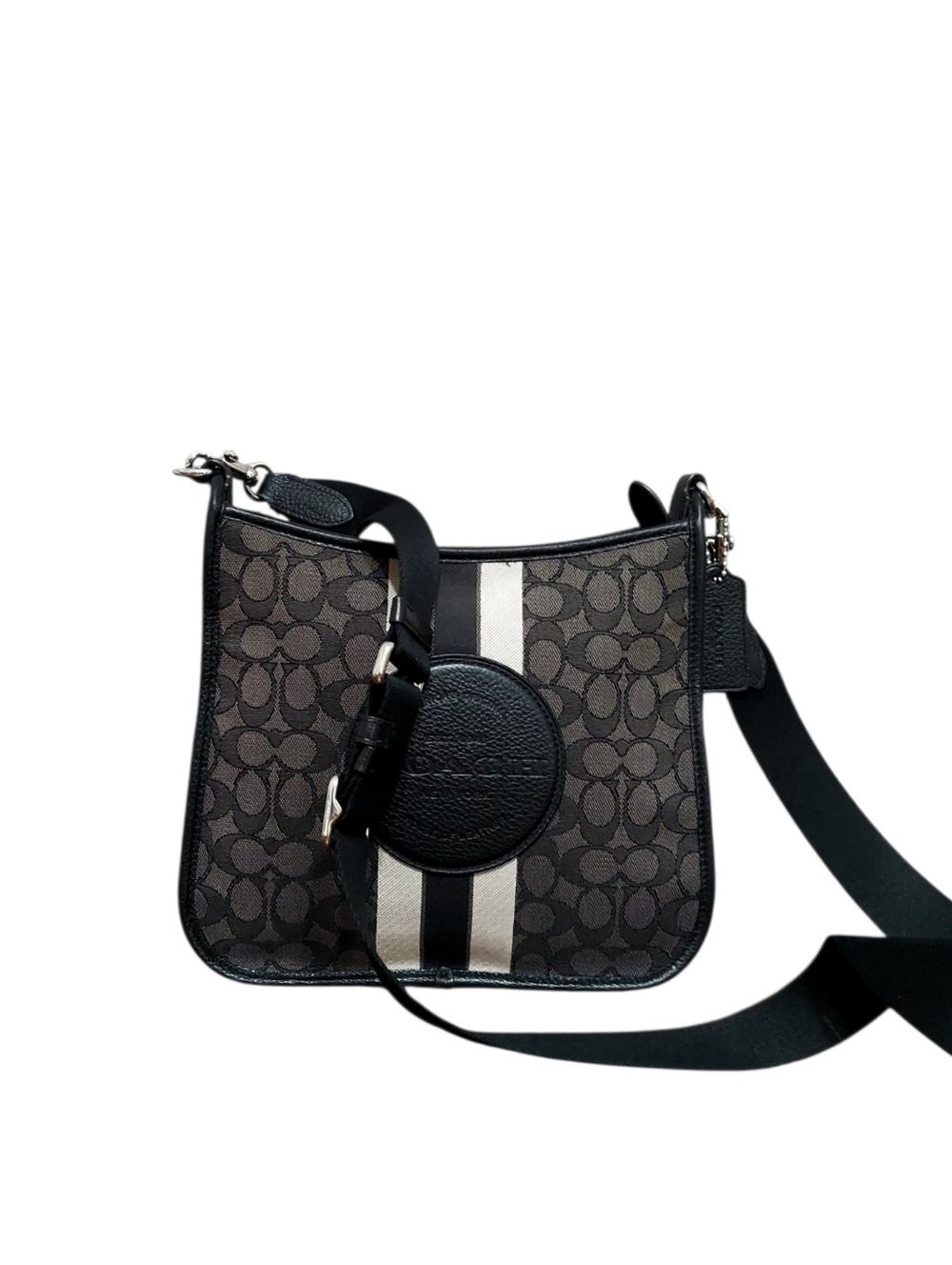 Coach Dempsey Jacquard & Leather Zip Crossbody Bag Gently Loved No. CA195